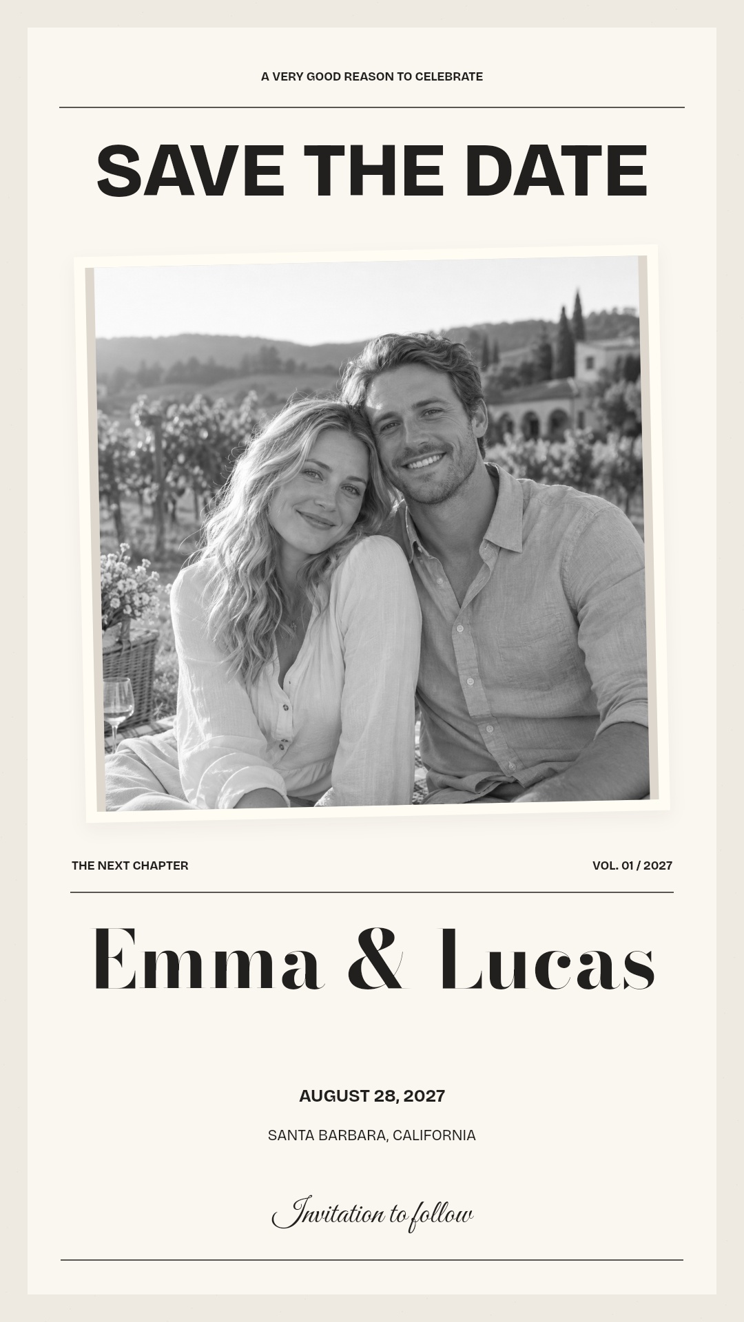 The Photo Edit — Editorial photo invitation artwork